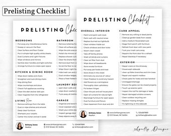 Pre-listing Checklist, Home Selling Guide, Checklist for Sellers, Real estate marketing, Seller checklist, Real estate branding flyer