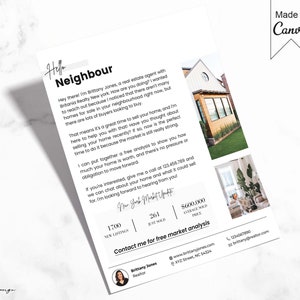 Carta de inventario bajo, carta de prospección, carta de inventario bajo, folleto de agricultura inmobiliaria, plantilla de marketing editable, alcance al vendedor