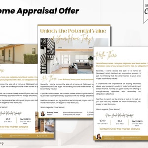 Oferta de tasación de viviendas: Carta agrícola, Carta de prospección de valoración de propiedades, Difusión de valoración de viviendas, Folleto de oro de lujo de tasación residencial