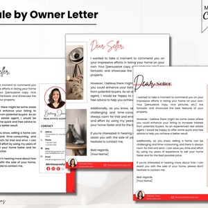 Carta FSBO de bienes raíces, Carta de venta por propietario, Folleto de marketing de bienes raíces de lujo, Agricultura inmobiliaria, Plantilla de paquete de diseño Ren