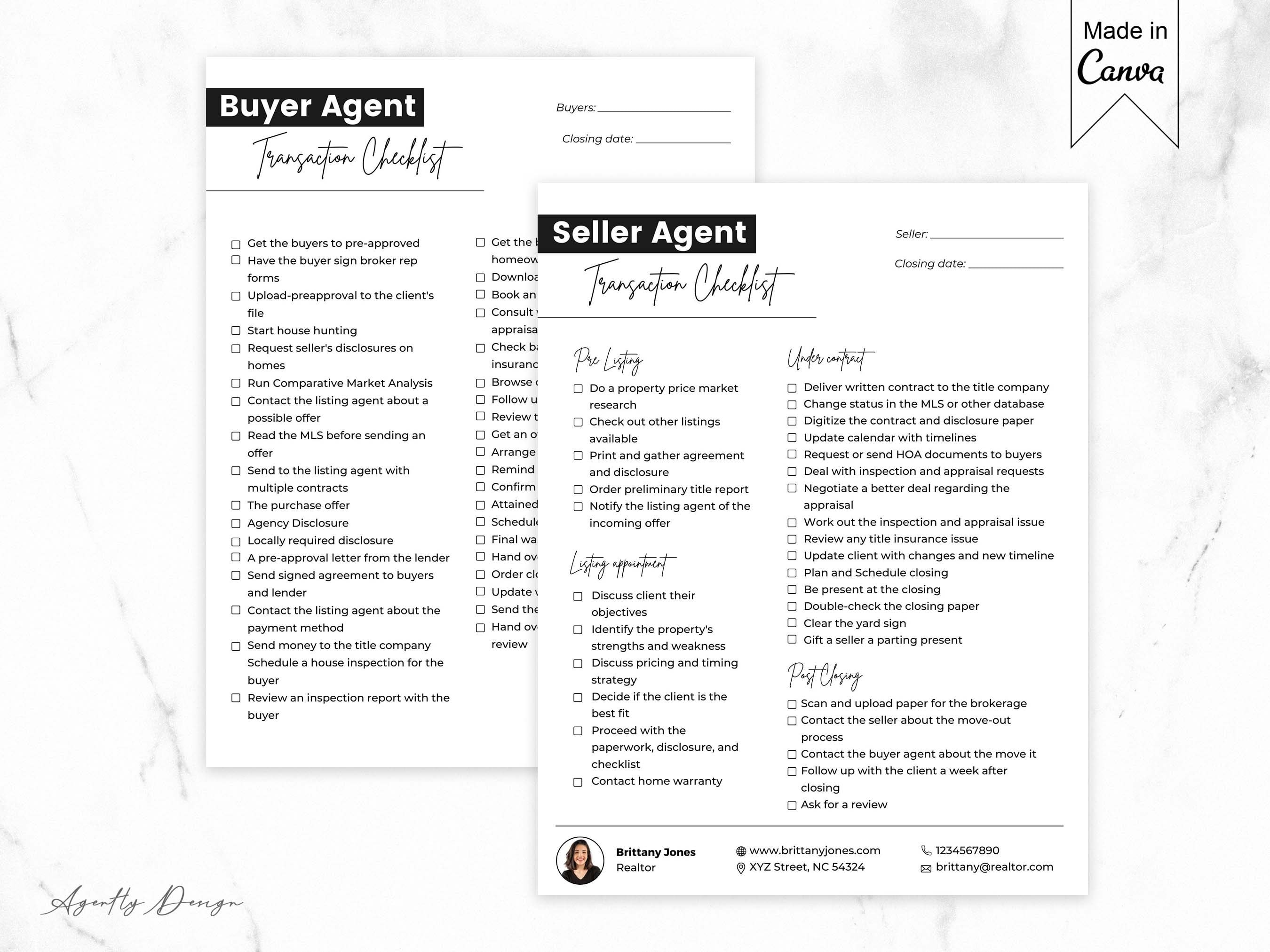 売主および買主エージェントの取引チェックリスト、不動産マーケティング テンプレート、取引コーディネーター チェックリスト チラシ、買主のテンプレート  - Etsy 日本