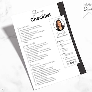 Home Showing Checklist, Printable Seller Checklist, Real Estate Flyer, Real Estate Marketing Template, Branding Template, Branding Identity