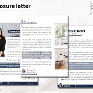 Real Estate Foreclosure letter Bundle, Pre-Foreclosure Letter Bundle, farming Prospecting Letter Bundle, Foreclosure assistance Ocean Blue