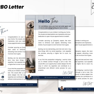 Carta de alquiler por propietario, carta de divulgación de FRBO, carta de alquiler gestionado por el propietario, alquiler de vivienda, diseño azul océano