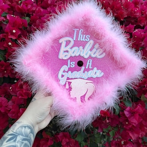 Pink Doll Custom Graduation Cap 2025 Topper
