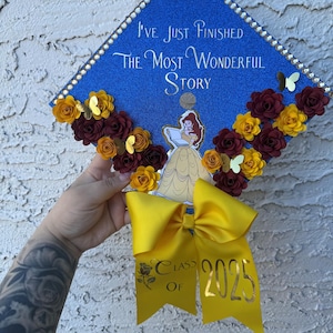 Princess and the Beast Grad Cap Topper 2026