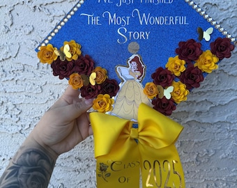 Princess and the Beast Grad Cap Topper 2026
