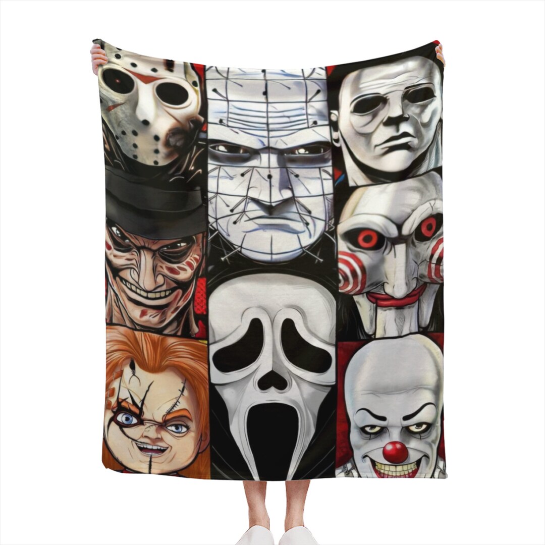 Halloween Blanket Horror Movie Blanket Halloween Decor Gift Etsy