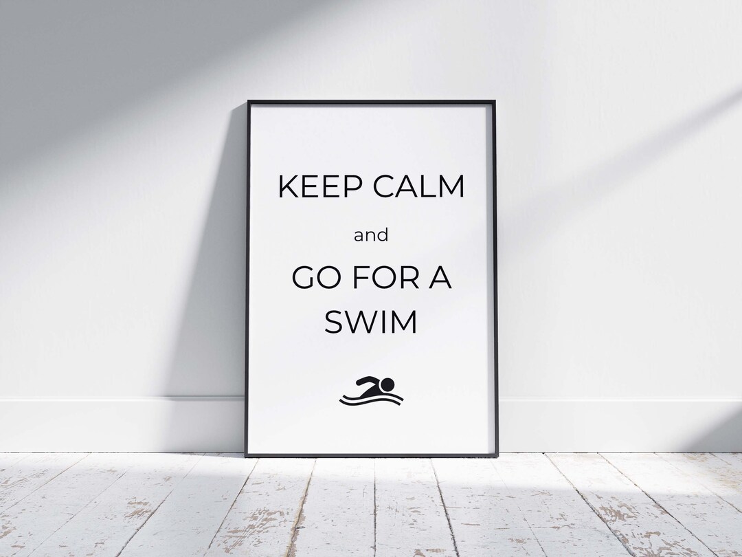 Männliches Schwimmen Poster, Inspirierende Wandkunst für Männer