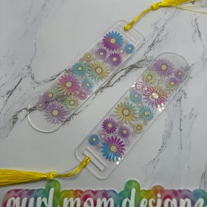 Acrylic Bookmark, Bookmark, Flowers, Acrylic, Bookmarks