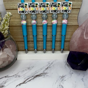 Beaded Pen Silicone Beads Coffee Teacher Powers