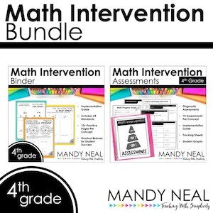 4th Grade Math Intervention Activities and Assessments Worksheets