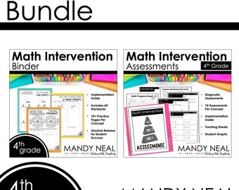 4th Grade Math Intervention Activities and Assessments Worksheets