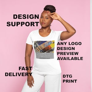 Custom Print T-Shirt| Personalize T-Shirt With Your Design| Customize T-Shirt| Custom Printed T-shirt| Any image, text, logo print T-Shirt