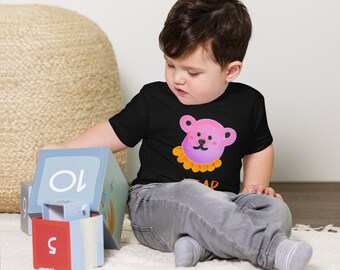 Peuter-T-shirt met korte mouw en beer