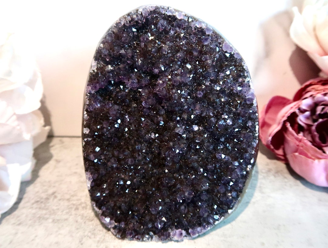 Amethyst Purple Raspberry SUPER SPARKLY Large 2 Lb. Black Purple Rainbow Amethyst Cathedral ...