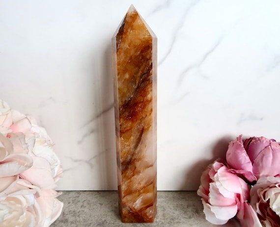 EXQUISITE XL 2.1 lb. Golden Healer Tower | High-Quality Golden Healer Point | Golden Healer Crystal | Yellow Hematoid Quartz | Master Healer