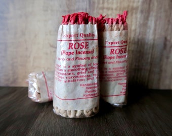 Nepali Rope Incense | Rose Rope Incense | Natural Incense | Meditation and Yoga Healing Incense | Prayer Incense | Nepal Crafts | Rose Scent