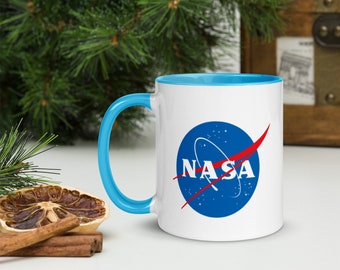 NASA Mug with Color Inside | NASA Meatball Logo Mug