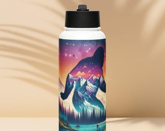 Bigfoot Stainless Steel 32 oz Water Bottle with a Straw Lid | Bigfoot Tumbler