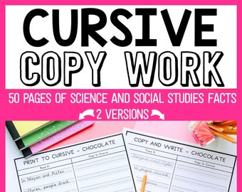 Lavoro di copia corsiva / Cartella di lavoro per la scrittura a mano / Impara a scrivere lettere dell&#39;alfabeto corsivo / corsivo / Scrittura a mano homeschool
