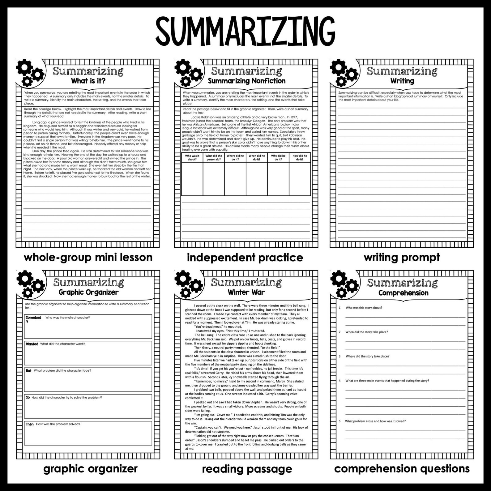 Reading Comprehension | Homeschool Worksheets Printables | Reading