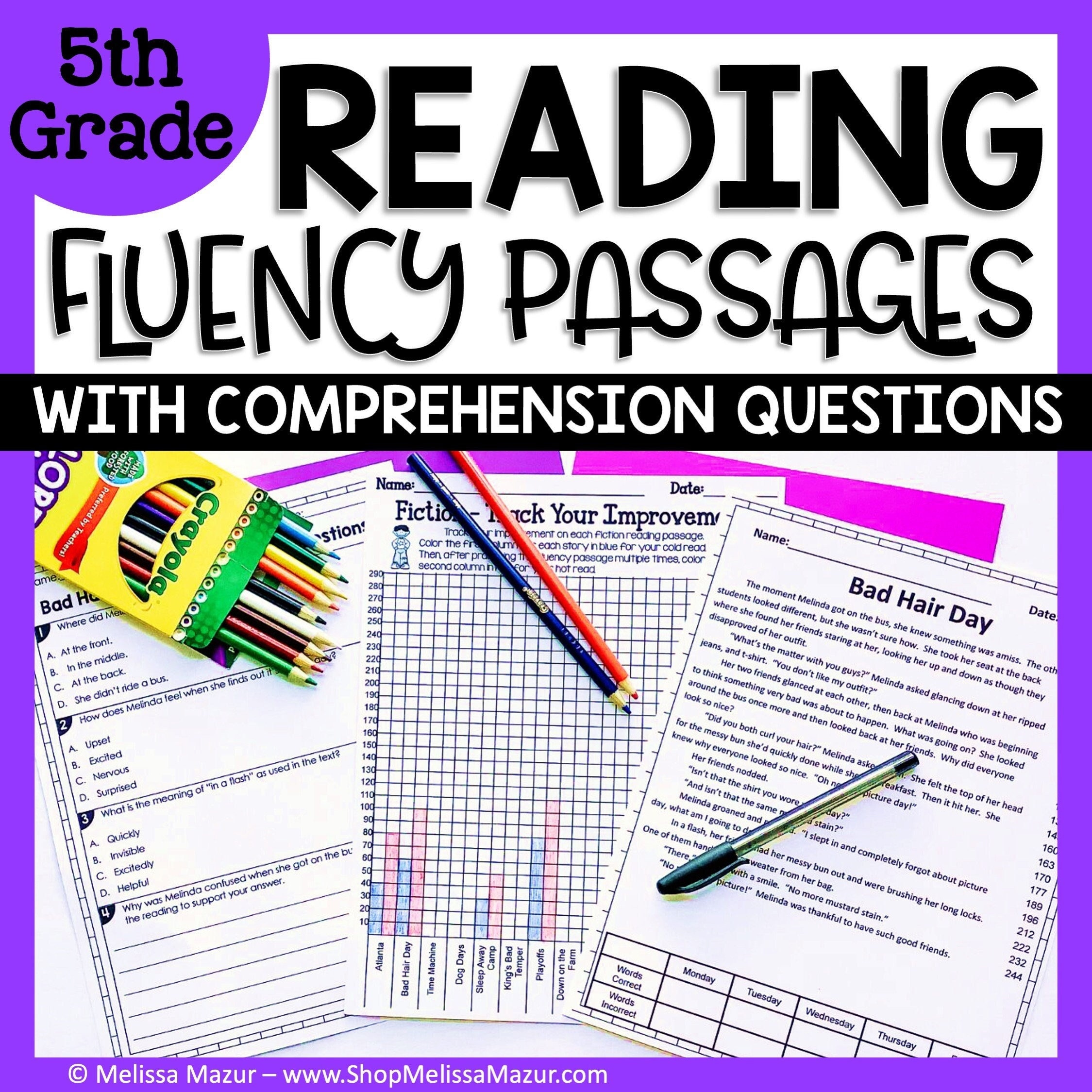 5th Grade Reading Fluency Passages Reading Comprehension Questions