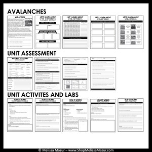 Natural Disasters Science Unit | Science Reading Passages, Task Cards ...
