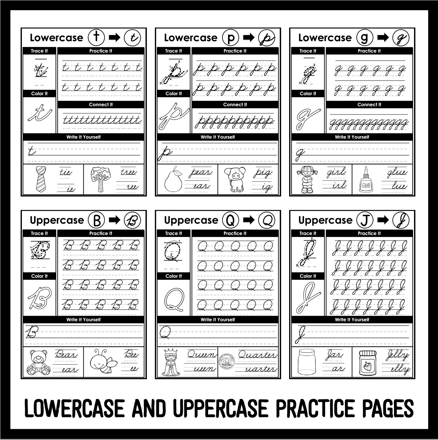 Cursive Handwriting Practice Pages | Handwriting Workbook | Learn to ...