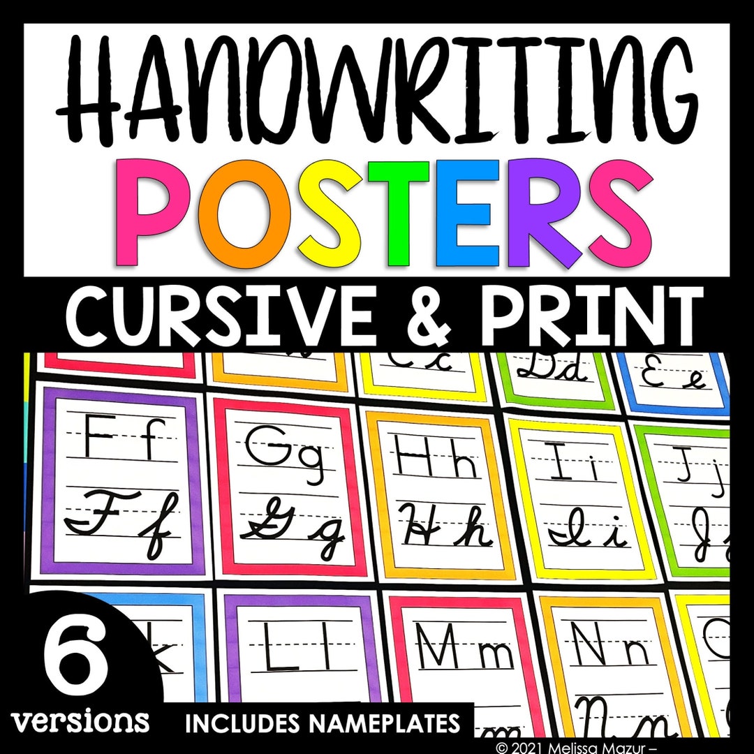 Cursive Posters Alphabet Posters Cursive Alphabet Cursive