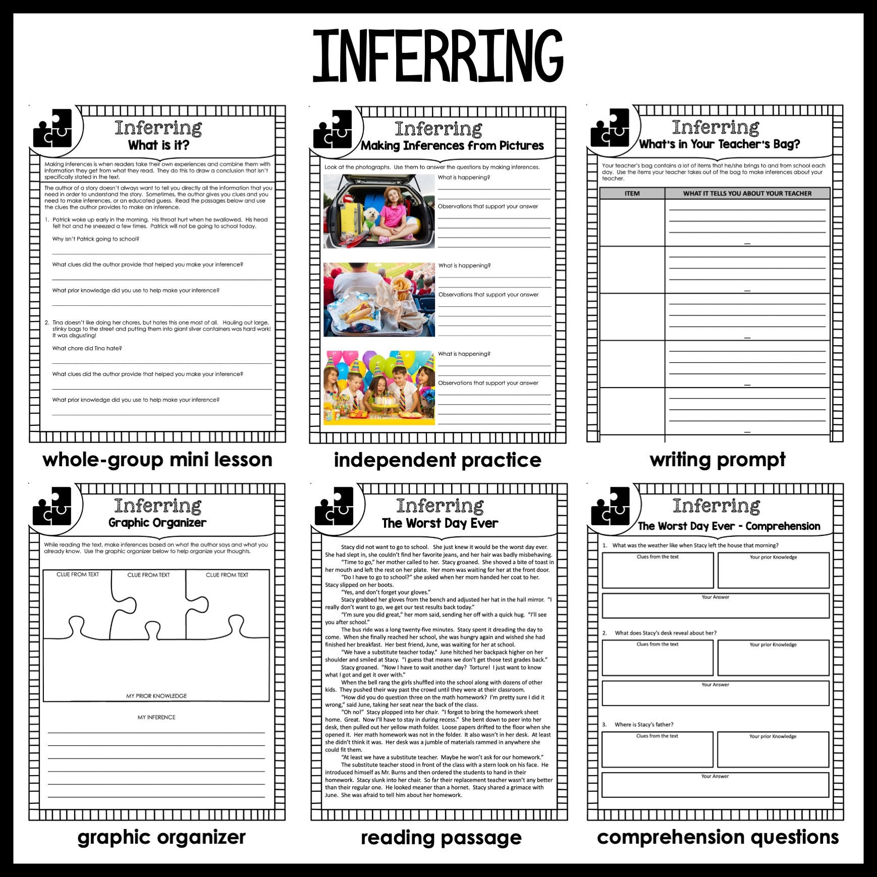 Reading Comprehension | Homeschool Worksheets Printables | Reading