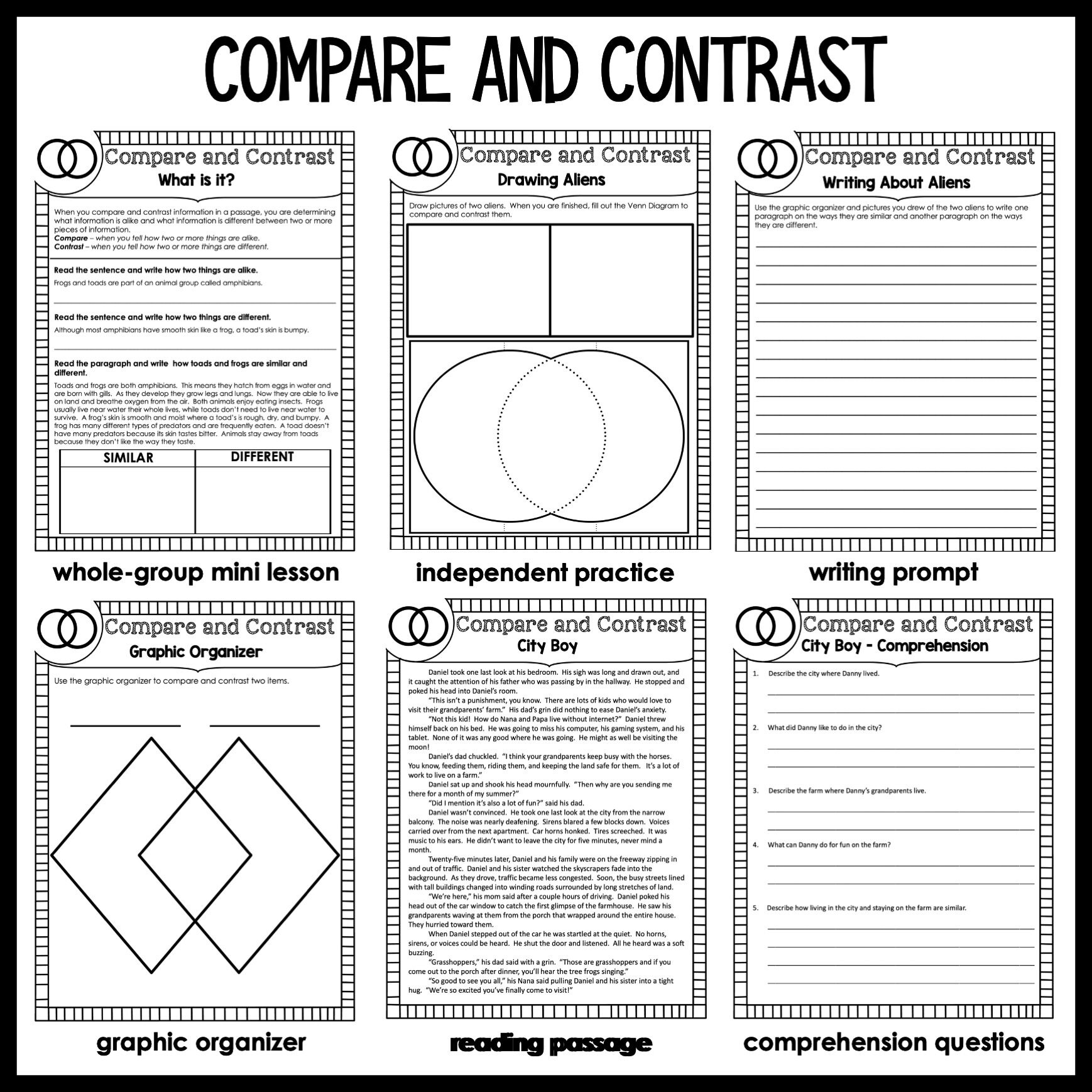 Reading Comprehension | Homeschool Worksheets Printables | Reading