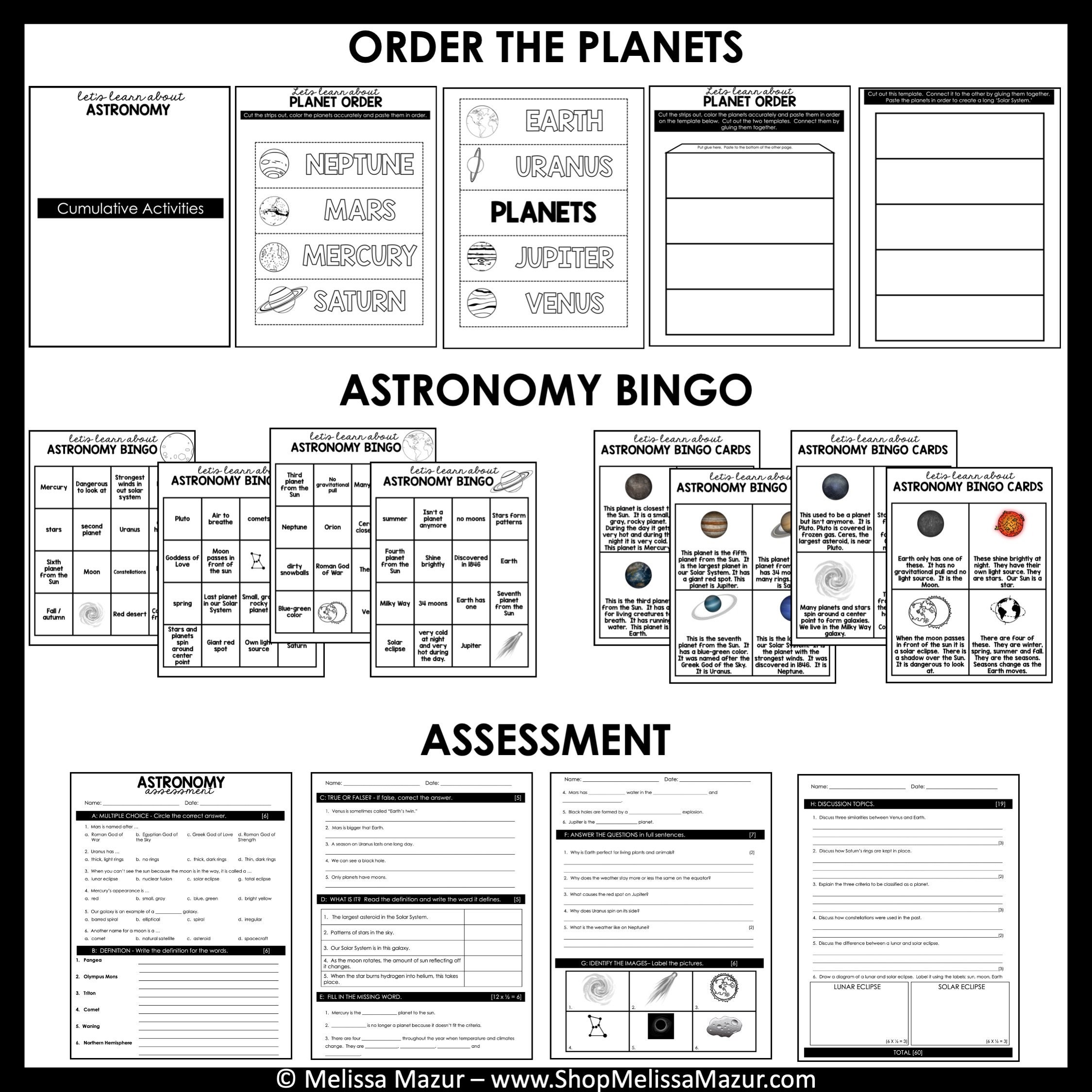 Astronomy Space Science Unit | Science Reading Passages, Task Cards ...