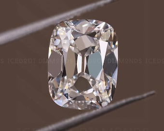 Old Mine Cushion Cut Solitaire Diamond Ring 3CT EF-VVS Clarity Lab Grown Diamond Conflict Free Loose Diamond CVD Diamond For Jewelry Making
