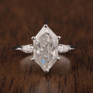 Dutch Marquise Cut Moissanite Engagement Ring, 3.3TW Moissanite Wedding Ring, Claw Prongs Set Ring, Gift Ring For Women, Comfort Fit Ring