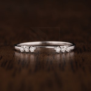 Open Wedding Band Notch Wedding Band Vintage Matching Band Spacer Band Dainty Everyday Band Pinky Ring Minimalist Ring Guard Ring Cuff Ring