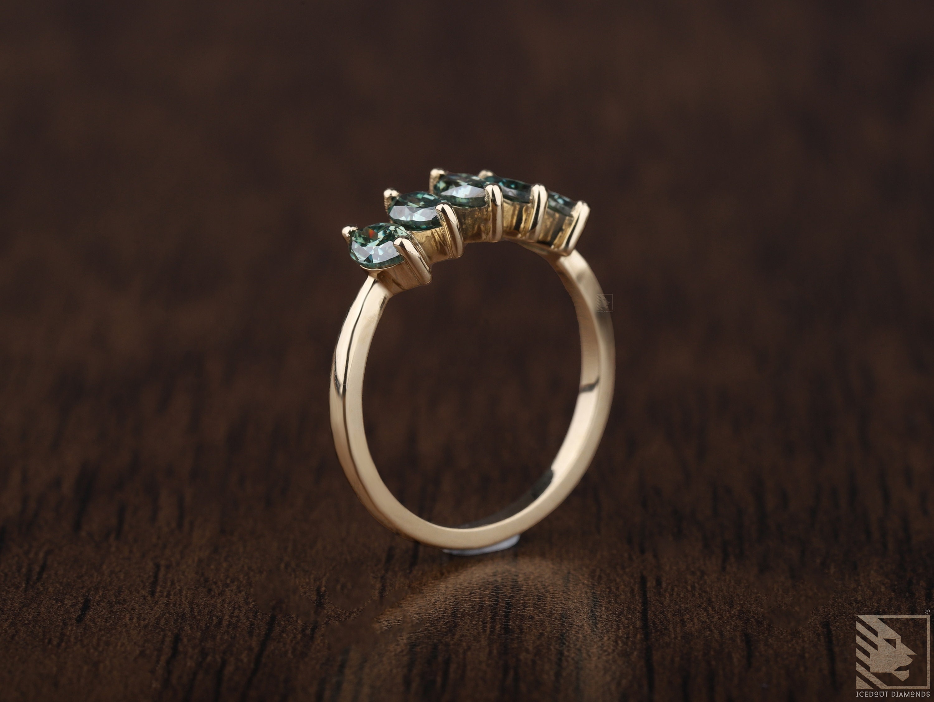 Green Tsavorite Marquise Supreme Chain Ring main image 0