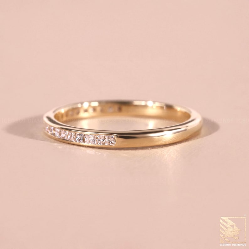 Half\Full Eternity Channel Set Princess cut Moissanite wedding band stacking minimalist ring in 18k\14k\10k White\Yellow\Rose Gold
Princess Cut Moissanite Diamond Half Eternity Ring | Solid Gold 1.8MM Channel Setting Wedding - Stackable - Matching Band For Her
Channel Set Princess Cut Moissanite Half Eternity Wedding Band, 3mm Wide Stackable Bridal Matching Band, 18K White Solid Gold Band for Her
2mm Princess Cut  Band Channel Set Wedding Band In 14K White Gold Promise Band Stacking Wedding Ring