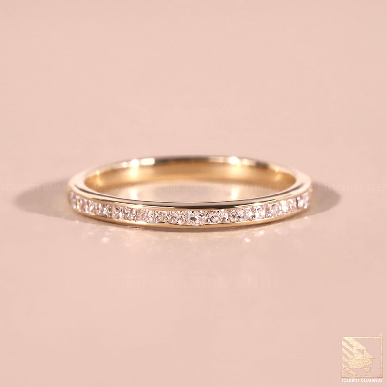 Solid Gold Channel Set band , Princess Cut Band, Channel Set , Half Eternity Band, Stacking Wedding Band , Anniversary Band , Wedding Band
Princess Cut Diamond Eternity Ring 1.8mm 18k 14k. Wedding Band . Full 3 4 Half Eternity . Channel Setting. Yellow Rose White Gold Platinum
Princess Cut Channel set wedding band in 14k Solid gold 2.50mm Princess Channel Set Half Eternity Band Stacking Matching Wedding Band Ring 
3.0mm Princess Cut Lab Grown Diamond Bridal Wedding Band, Channel Set Wedding Band