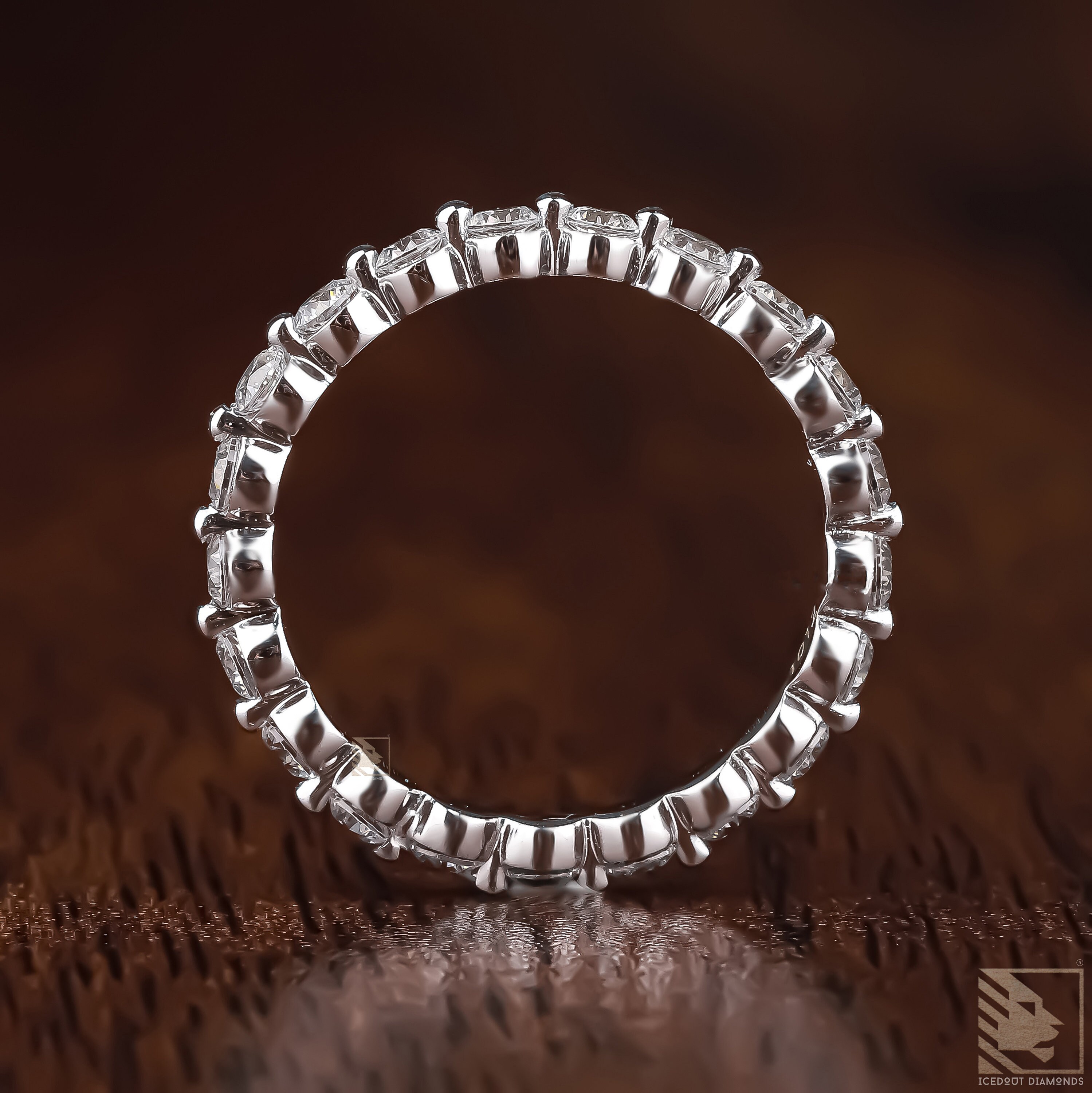 Bubble Wedding Band Single Prong Full Eternity Band Matching Etsy