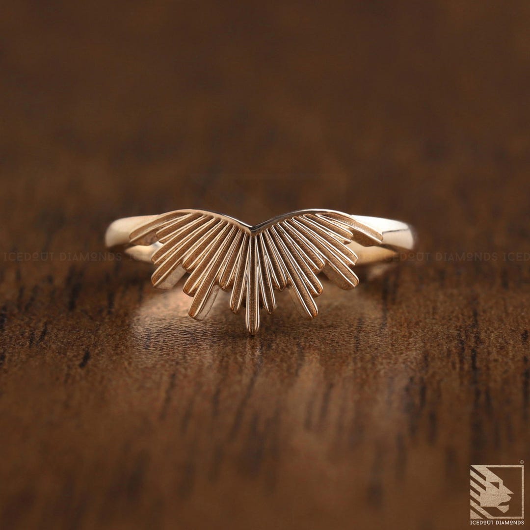 14k Gold Sunshine Ring, Solid Gold Sun Stacking Ring, Womens Sunburst ...