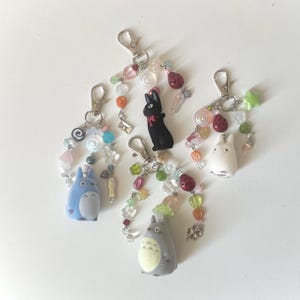 GHIBLI films beaded keychains!! kiki’s delivery service and my neighbor totoro character charms!! authentic and from japan