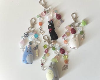 GHIBLI films beaded keychains!! kiki’s delivery service and my neighbor totoro character charms!! authentic and from japan
