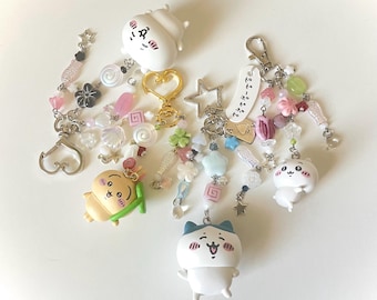 CHIIKAWA usagi hachiware bunny beaded character keychains !