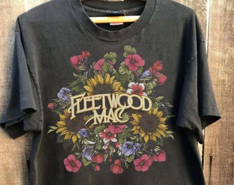Flora Fleetwood Mac vintage, chemise rétro Fleetwood Mac, chemise Fleetwood Mac, cadeau Stevie Nicks, Fleetwood Mac Tshirt Stevie Nicks