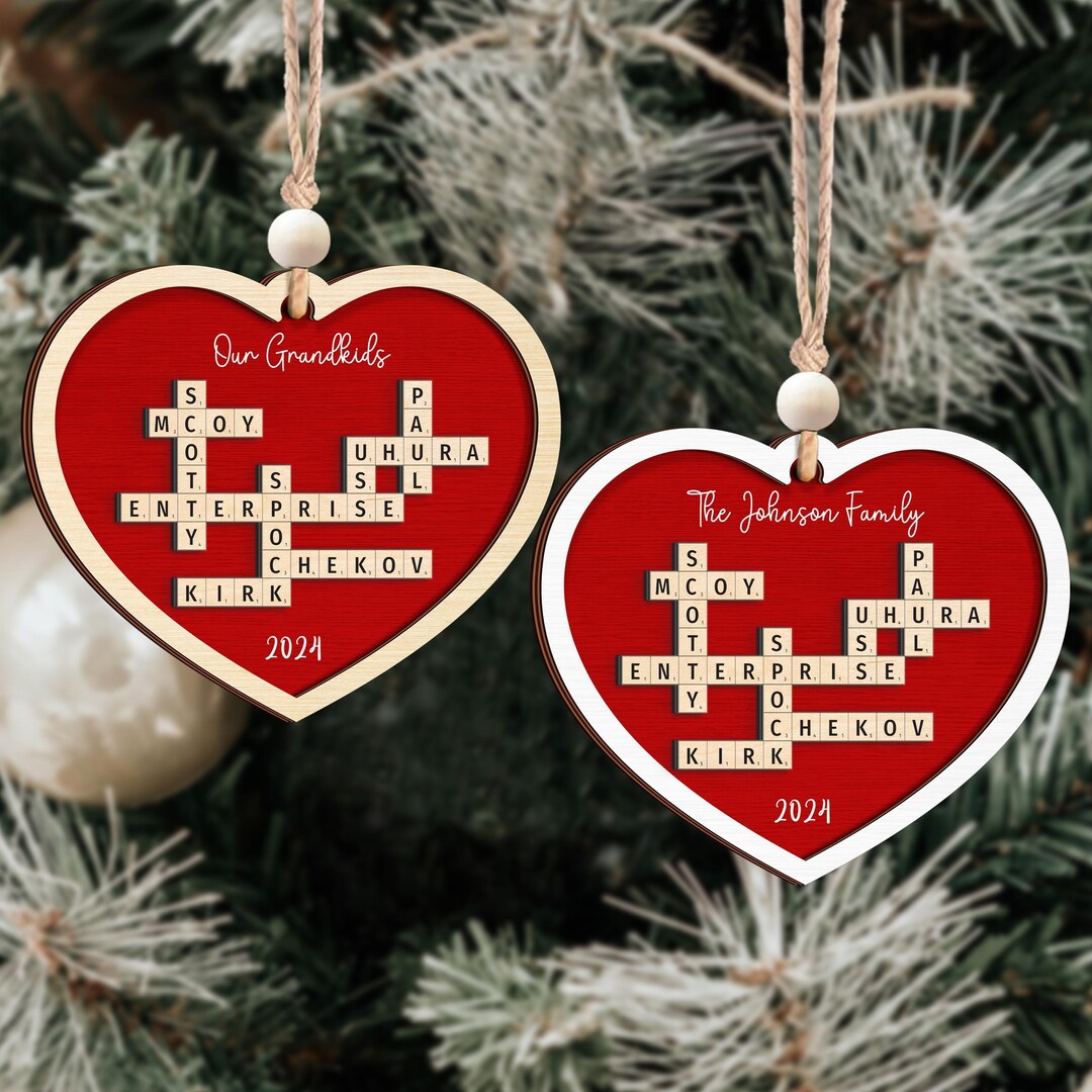 Custom Crossword Puzzle Gifts for Family, Family Crossword Name