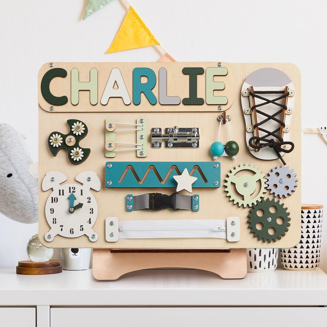 Personalized Busy Name Puzzle for Boy Wooden Montessori Toy for ...