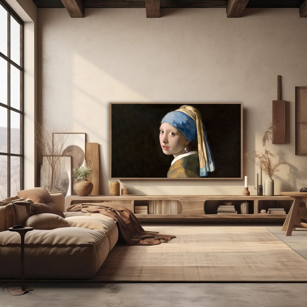 Vintage Frame TV Art, Girl With a Pearl Earring by Vermeer Samsung