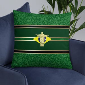 Brasilianische Geschenke | Brasilien Kissen | Brasilianische Flagge | Brasilianische Kunst | Brasilien Reise | Brasilien Geschenke | Brasilianisches Dekor | Rio De Janeiere
