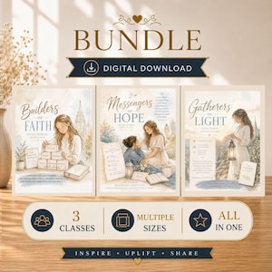 Digital Print #1: Builders of Faith | Messengers of Hope | Gatherers of Light | New Young Women Classes